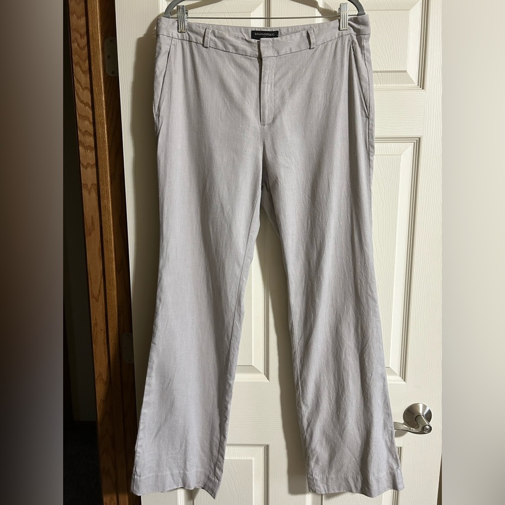 Banana Republic Gray Chinos Straight-Leg